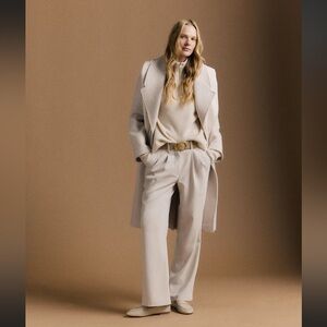 NWT/in bag Quince Stretch Crepe Pleated Wide Leg Pants